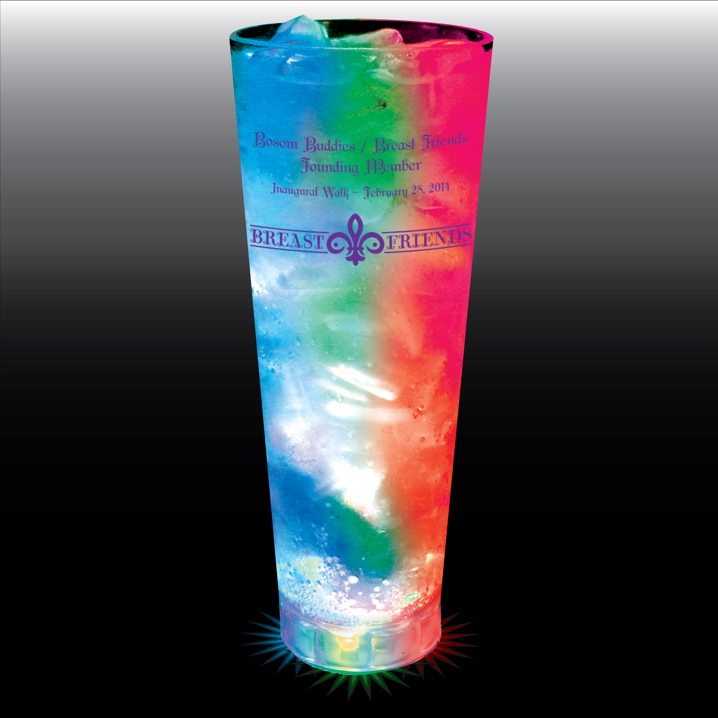 24 oz Tall Lit Styrene Beer Glass